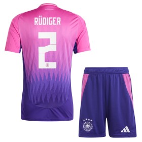 Dječji Nogometni Dres Njemačka Antonio Rudiger 2 Gostujući Euro 2024